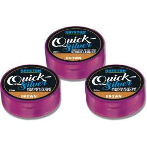 Kryston Quicksilver Shock Leader Barna 20m 35lb előkezsinór - Fonott előkezsinór
