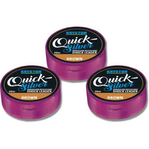 Kryston Quicksilver Shock Leader Barna 20m 35lb előkezsinór