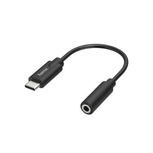 HAMA USB-C to 3.5mm Audio Adapter - Black - USB Cable