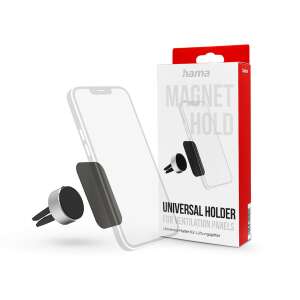 HAMA Magnet Hold Universal Holder for Ventilation Panels, silver car phone holder, magnetic phone mount, car mount for phone - Car Phone Holder