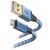 Kabel do ładowania i transmisji danych HAMA USB-A - Lightning z przewodem 1,5 m - Odblaskowy kabel HAMA USB-A - Lightning - niebieski 106256988