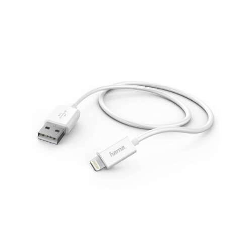 HAMA USB-A - Lightning adat- és töltőkábel, 1 méter, fehér