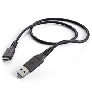Kabel HAMA USB-A do USB-C, 1m czarny kabel do transmisji danych i ładowania - Kabel danych