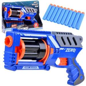 Blue and orange toy gun with 10 foam darts, Blaster toy gun, kids toy gun, pretend play gun, soft bullet gun, dart blaster, rapid fire blaster, zero star blaster - Toy Gun, Bullet