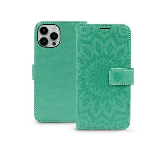 Forcell Mezzo iPhone 15 Zöld Mandala Könyvtok - Telefon