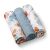 BabyOno kék és mintás textil pelenkák, 3 darabos csomag