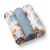 BabyOno kék és mintás textil pelenkák, 3 darabos csomag