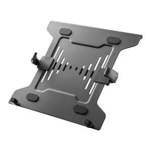 Stell SAA 4000 laptop stand, black, angled view - Laptop Stand