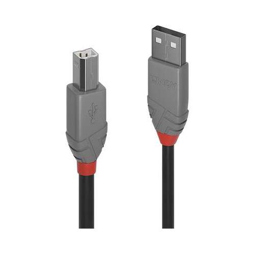 LINDY USB 2.0 Connector cable [1x USB 2.0 plug, type A - 1x USB 2.0 plug, type B] 10.00 m Black