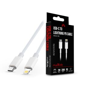 MaxLife USB-C - Lightning Kábel - 2m - Fehér 140108468 - Lightning kábel