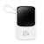 Baseus Qpow Pro 10000mAh power bank with built-in USB-C cable, white