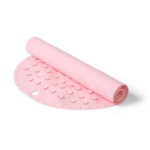 BabyOno pink bath mat, non-slip, 55x35cm, rolled up - Anti-slip and handhold