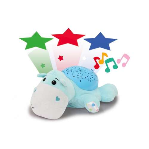 Jucarie pentru relaxare bebelusi cu lumini si sunete - Hipopotam Jamara#albastru 31812974