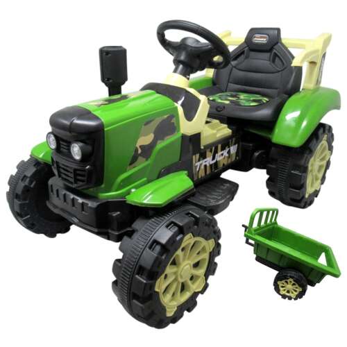 R-Sport C2 Elektromos traktor hang- és fényeffekttel + pótkocsi 6V #zöld 31813347
