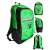 Minecraft Creeper backpack, green school bag with adjustable straps, multiple views
