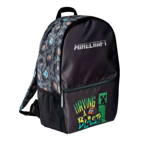 Minecraft Having a Blast Rucksack, schwarz mit Minecraft Logo und Design