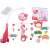 Ikonka Carousel Star Projector Mobile with Remote and Rattle Toys, Pink
