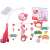 Ikonka Carousel Star Projector Mobile with Remote and Rattle Toys, Pink