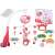 Pink baby crib mobile with remote control, star projector, and lullaby sounds, with packaging