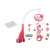 Pink baby crib mobile with remote control, star projector, and lullaby sounds