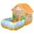 Játéksátor ház kerttel gyerekeknek, beltéri és kültéri játékhoz, összecsukható, könnyen összeszerelhető, golyómedencével
