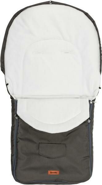 Babakocsi Polár Béléses Bundazsák - 90x40 cm - Szürke