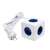 PowerCube Extended blue power strip with 5 outlets and cable