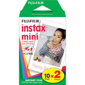Fujifilm Instax Mini Film natychmiastowy, 20 arkuszy, rozmiar karty kredytowej, błyszczący - Fujifilm Papier fotograficzny
