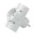 White 3-way power splitter with grounded plug
