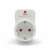 White 2-way power splitter with surge protection