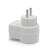 White 2-way power splitter with grounded plug
