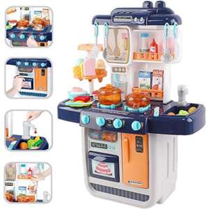 M-Toys műanyag Babakonyha fény- és hanghatásokkal + gőz és víz effekttel #kék