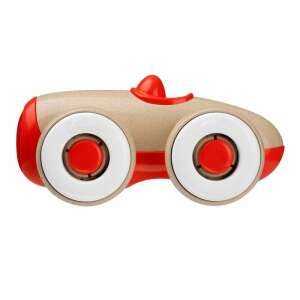 Chicco ECO+ push and pull toy car, red and beige, side view - Kids's play car