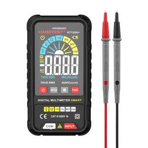 Habotest HT124A+ digital multimeter with test leads, measuring voltage, resistance, and other values - Multimeter