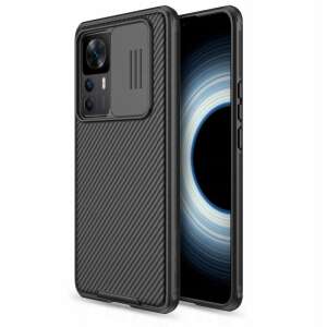 Nillkin CamShield Pro case for Xiaomi 12T Pro, black, front and side view - Phone Case