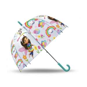 Przezroczysty parasol dla dzieci Gabby's Dollhouse z Gabby i jej przyjaciółmi, o średnicy 70 cm - Parasol dziecięcy