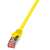 LogiLink S/FTP PIMF kabel patchowy CAT6 1m żółty (CQ2037S), 1 metr, żółty, złącze RJ45