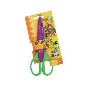 Centrum 15,5 cm Zickzack Schere, lila und grün, für Basteln und Papierschneiden - Scheren