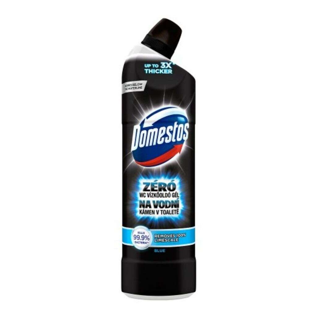 E-shop Domestos Zero Blue gél na odstraňovanie vodného kameňa z toaliet 750 ml