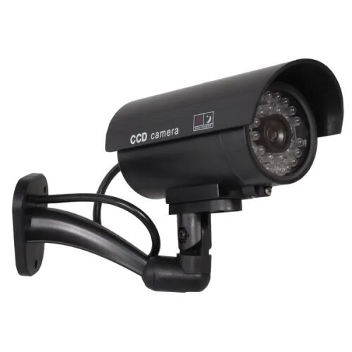 Cameră falsă CCTV neagră cu lumini LED realiste
