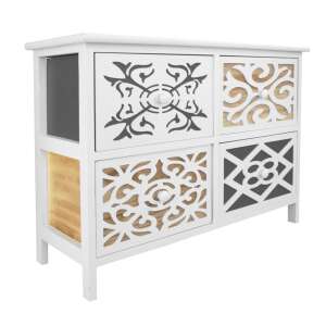 Vintage 4 fiókos Komód #fehér