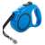 Blue retractable dog leash, 5 meter, 15 kg capacity