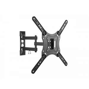 Kruger & Matz KM1303 fali tartó 23-55 hüvelykes LED TV-khez, fekete, állítható, forgatható, dönthető - Krüger&Matz