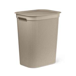 Kosz na bieliznę Roxo Brisen 50L Cappuccino z pokrywą - Zanieczyszczający