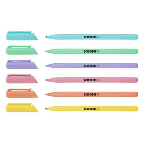 KORES KOR-M Pastel Kugelschreiber, 1,0 mm, verschiedene Pastellfarben