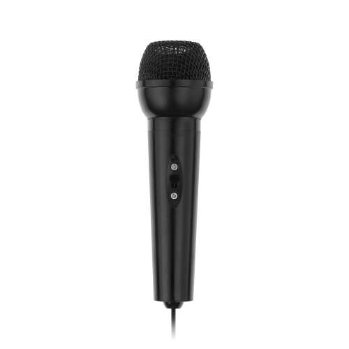 Schwarzes kabelgebundenes Karaoke-Mikrofon mit 3,5-mm-Klinke