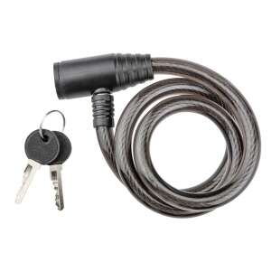 Zamek do roweru z kablem, grubość 12 mm, długość 800 mm, przezroczysty czarny pokrowiec - Akcesoria rowerowe