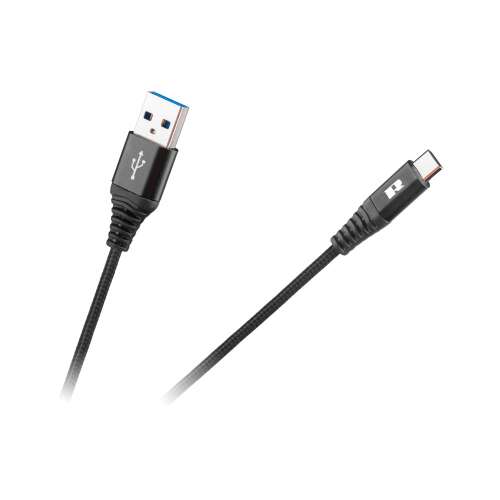REBEL USB-A - USB-C Kábel - 50 cm - Fekete