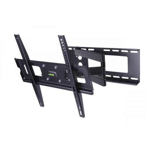 Fekete TV fali konzol 37-70 hüvelykes LCD és PDP képernyőkhöz, függőlegesen és vízszintesen állítható