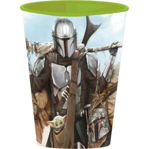 Star Wars Mandalorian műanyag pohár, 260 ml, a Mandalóri és Grogu képeivel - Műanyag pohár